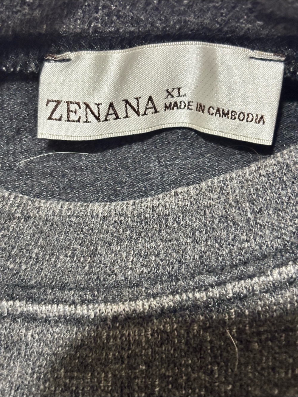 Zenana XL Charcoal Mineral Wash Oversized Crewneck Sweatshirt Pullover - Picture 2 of 3